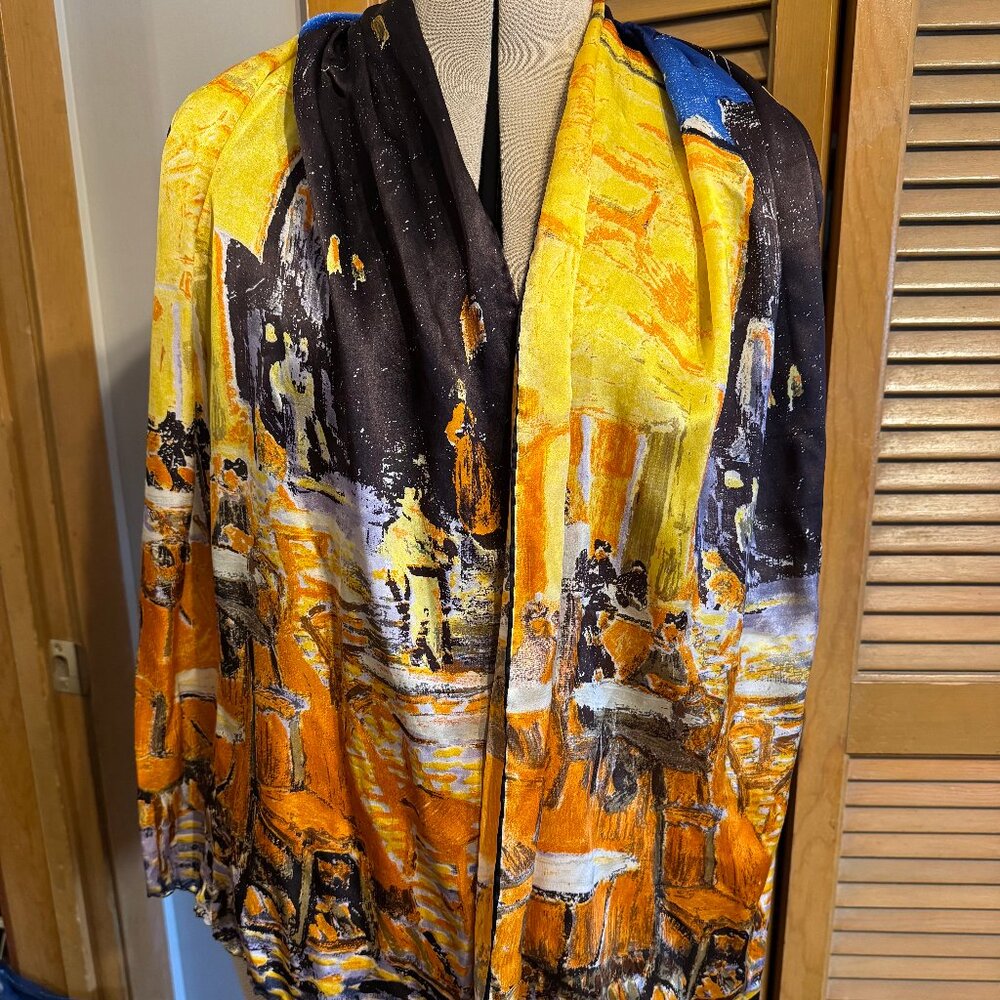 Van Gogh Cafe Terrace at Night 100% Silk Scarf